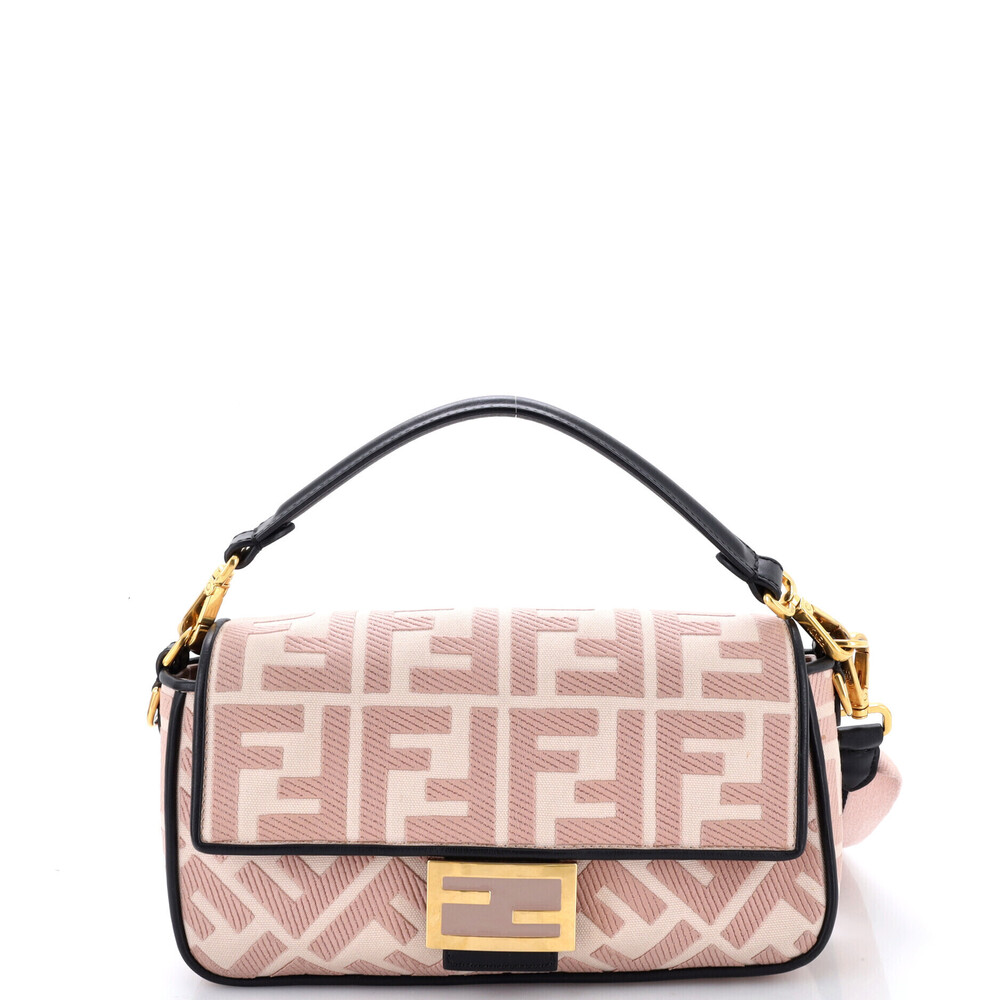 Fendi Medium Baguette NM Bag Zucca Embroidered Canvas